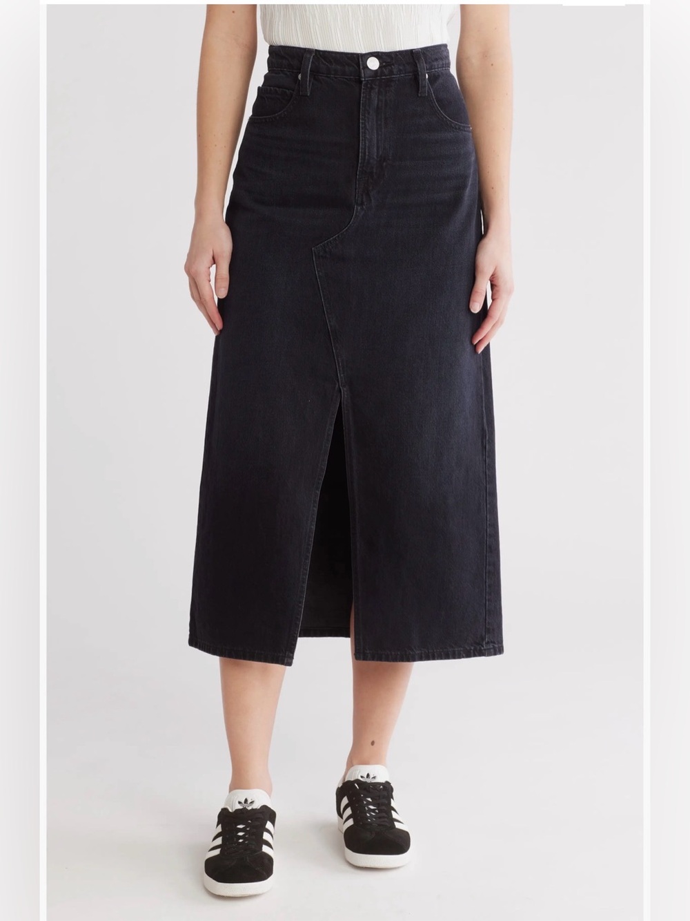 Frame Black Denim Maxi Skirt (24)